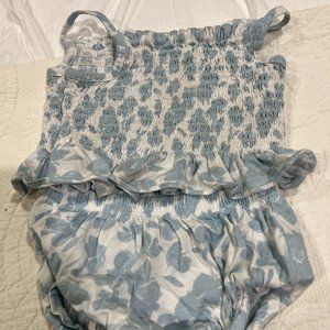 Infant flowered short set
